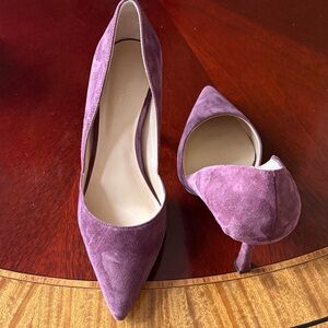 Ann Taylor Plum/burgandy Suede Heels